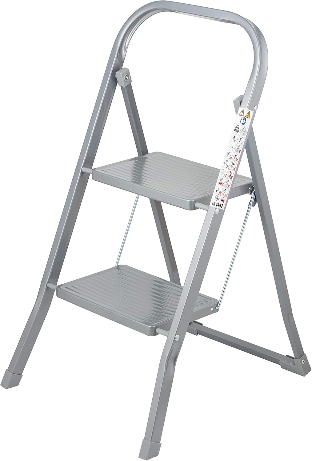 Our House SR20053 2 Step Steel Ladder Anti Slip Feet Easy to Store Foldable Design Ideal