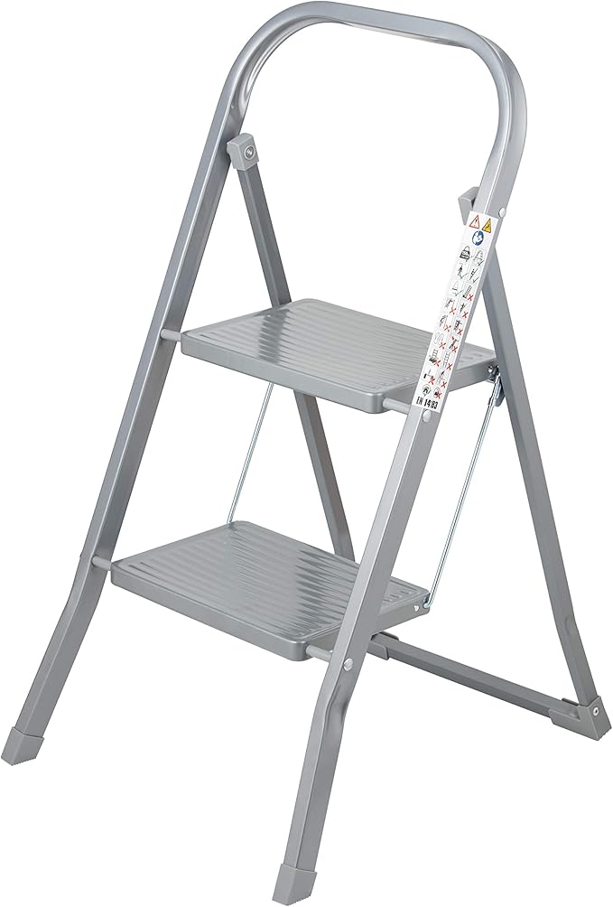 Our House SR20053 2 Step Steel Ladder Anti Slip Feet Easy to Store