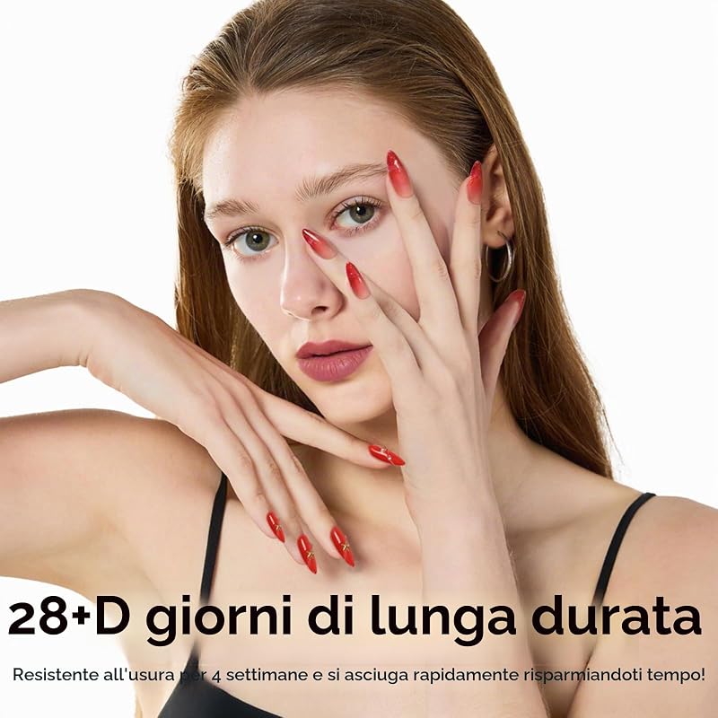 Smalto Semipermanente Unghie 10ML, Rosa Bianco Series 6 Colori Smalti Semipermanenti per Unghie Soak Off UV/LED Gel Polish per Principiante Smalto Gel Professionali Kit Manicure Regalo
