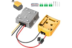 TANHEYIN 20V to 12V Step Down Converter for Dewalt 20V Battery, 240W DC Voltage Regulator with Over-Discharge Protection, Power Converter Adapter with Switch for Power Wheel Battery Adapter, DIY RC Toy Cars