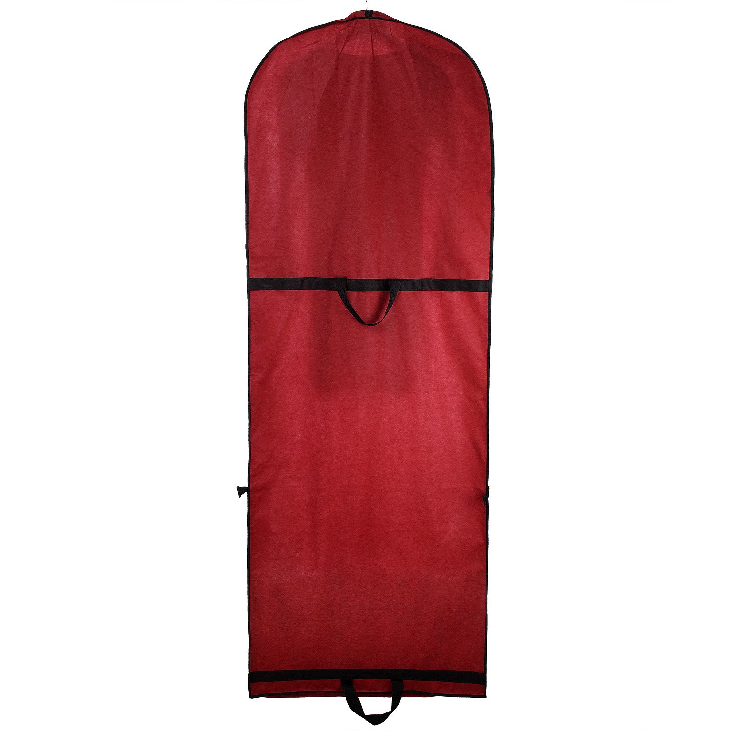 TUKA 71" Breathable Garment Cover High Quality, 180 x 65 cm Clothes Bag, Storage Transport of Wedding Dress Gown Evening dress, suit coat. Long Zip + 2 Pockets + Carry Handles, TKB1001 Darkred