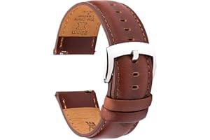 CORROPELLE Leather Watch Bands Quick Release, Vintage Elegant Top Grain Leather Watch Band Straps Replacement for Men and Women, Watch and Smartwatch, Choice of Width - 18mm 19mm 20mm 21mm 22mm