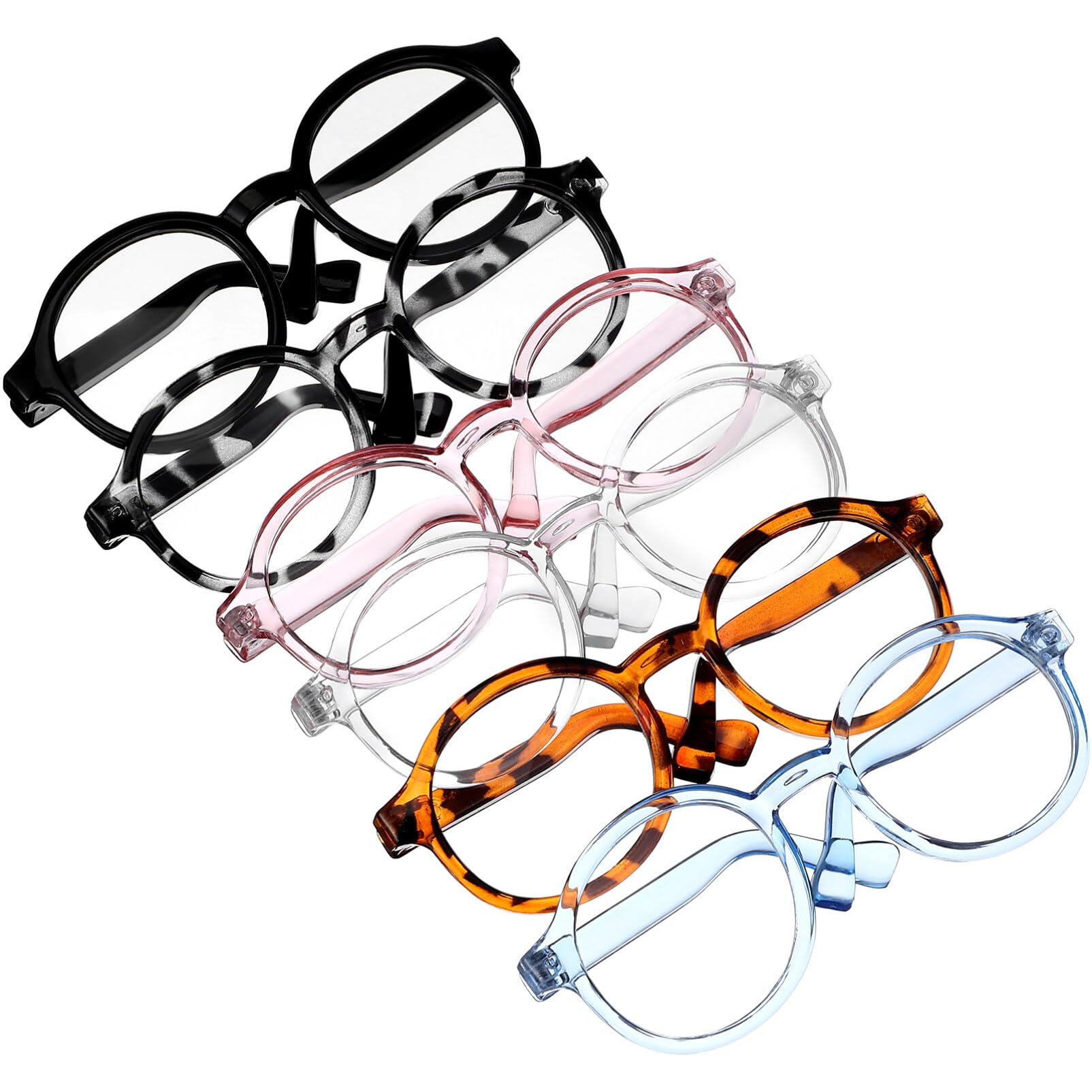 TOYANDONA 6 Pcs Mini Doll Glasses Plastic Doll Eyeglasses Mini Sunglasses for Dolls Doll Dress Up Eyeglasses Prop Miniature Dollhouse Accessories(Random Color)