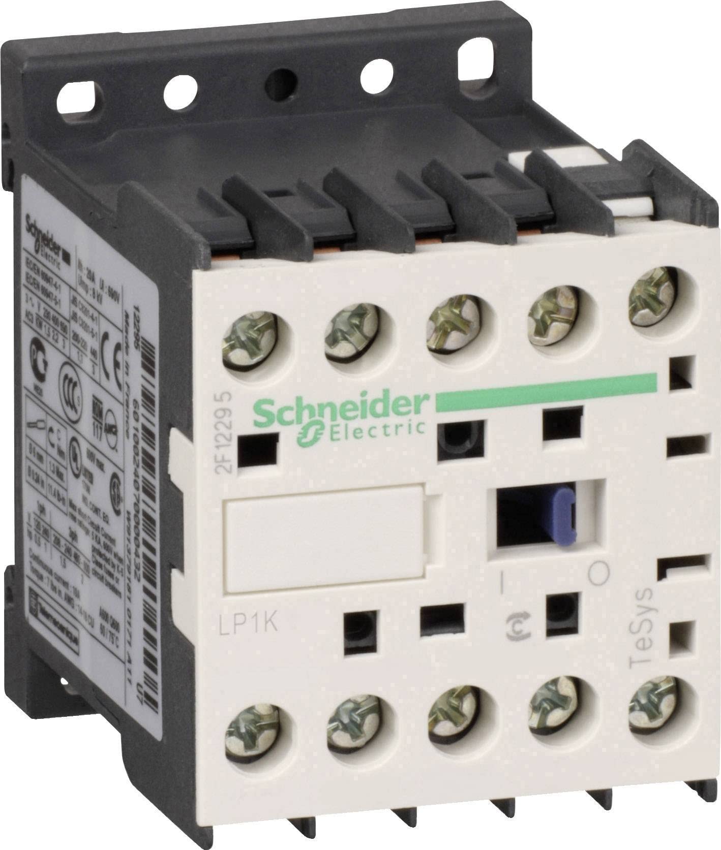 Schneider LP1K0610ED 6 A TeSys 3P AC3 DC Coil K Contactor, 48 V, White