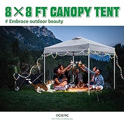 Acepic 8x8 Pop Up Canopy Tent,300D Silver-Coating