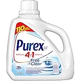 Purex Free and Clear Liquid Detergent for Sensitive Skin, 4.43 Liters (Packaging May Vary)