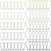 300pcs 5 Colors Hypoallergenic Ear Wire Hooks - Dangle Earring Kidney Wires Teardrop Connector Findings for DIY Craft Jewelry Making