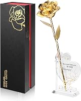 Ariceleo Gold Dipped Real 24K Gold Rose Gift for Women Romantic Birthday view 1