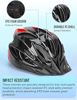 Moplasz Kids Bike Helmet Adjustable 50-59cm Age 3-15 Multi-Sport Safety view 4