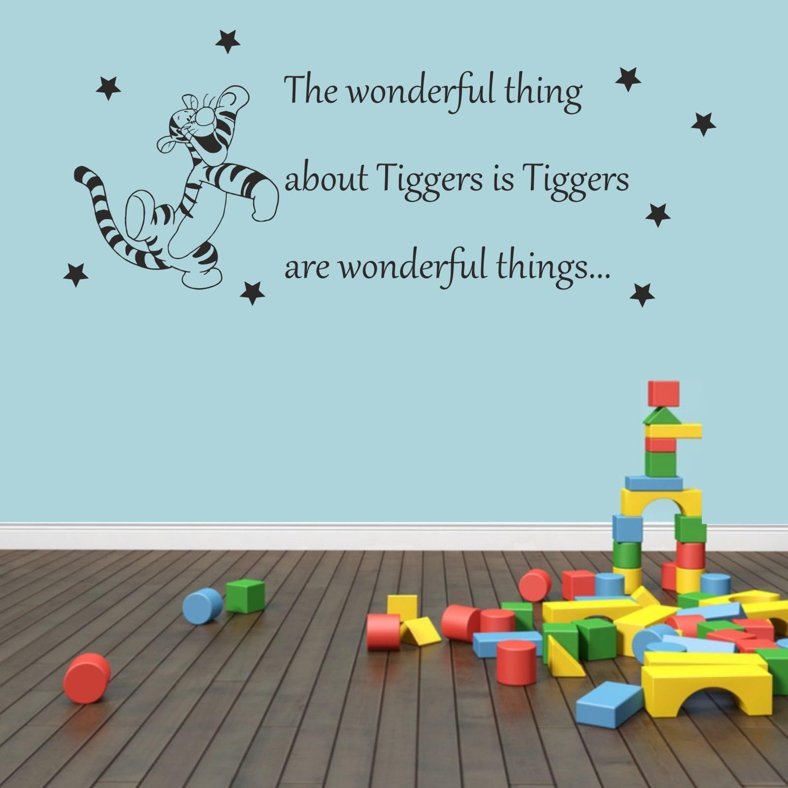 Tigger Wall Art Decal Sticker, the wonderful thing about tiggers,for playroom, bedroom etc