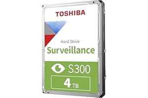 Toshiba HDWT140UZSVAR S300 4TB Surveillance 3.5” Internal Hard Drive – SATA 6 Gb/S 5400 RPM 128MB Cache