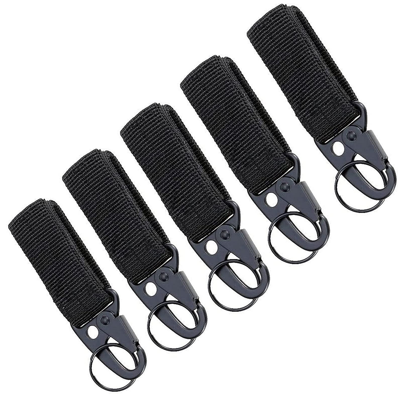 5 Pcs Xiaowenmy Carabiner, Tactical Gear Carabiner Clip, Multifunctional Nylon Hiking Buckle, Designed for Camping, Climbing, Outdoor Activities, Hiking, Etc.