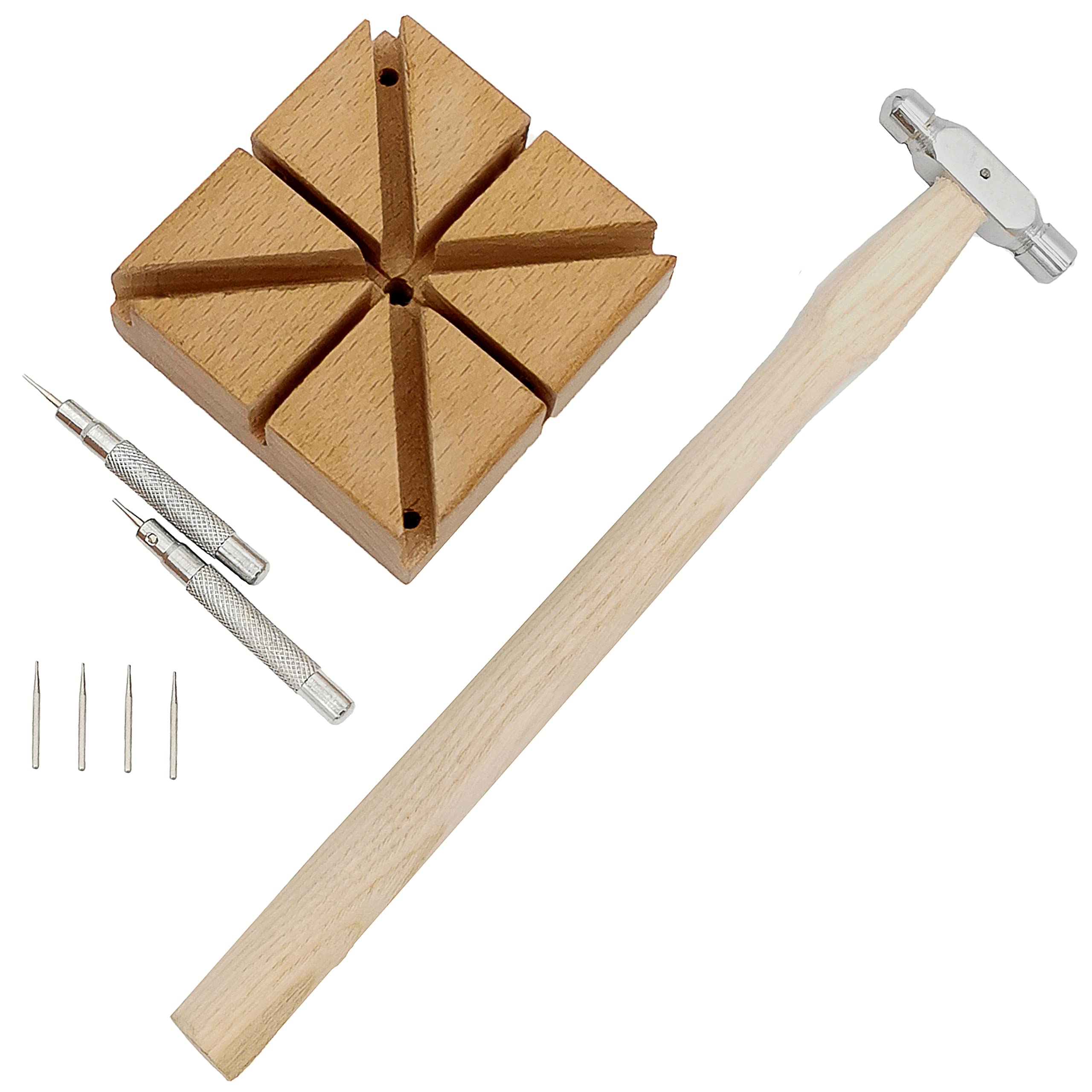 masar 8 Piece Craft Kit Wood and Stainless Steel for Watch Bracelet Repair