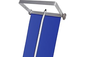 YIVIKPE 20FT Snow Roof Rake, Adjustable Aluminum Roof Snow Removal Tool, Two 3'' Wheels & 15FT 420D Oxford Cloth, Sturdy Cutt