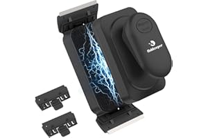 fishkeeper Magnetic Aquarium Glass Cleaner, Dual-Blades Algae Fish Tank Glass Cleaner Brush for 0.2-0.4 Inch Thick Glass Aquariums Tank, Self-Floating Scrubber Brush with 4 Detachable Scraper (M)