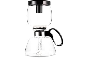 Yama Glass 5-Cup Stovetop Siphon Coffee Maker, 15 Oz Vacuum Brew, Heat-Resistant Borosilicate Glass