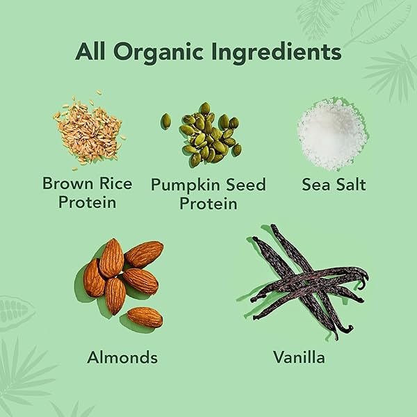 ALOHA ORGANIC PLANT BASED PROTEIN BARS, VANILLA ALMOND CRUNCH, 1.98-OUNCE BARS, (PACK OF 12)