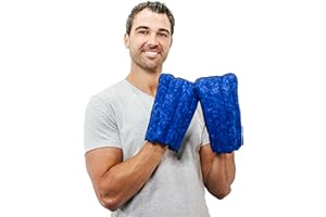 Kozy Collar Hands Microwavable Heating Mittens for Hand and Fingers to Relieve Arthritis, Pains and Soreness – Natural, Safe and Reusable … (Small - Medium, Blue)
