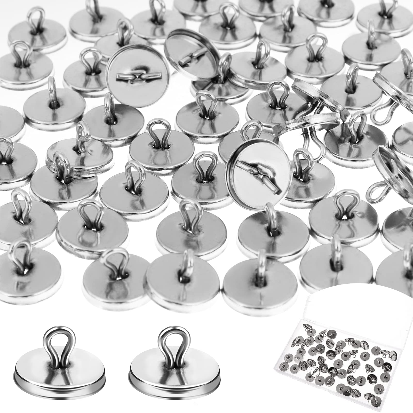 LotCow 180 Pieces Trellis Anchor Plant,Metal Plant Trellis Anchors with Storage Box Climbing Plant Anchor Trellis for Climbing Plants Outdoor Plants and Trellis Vine Supplies