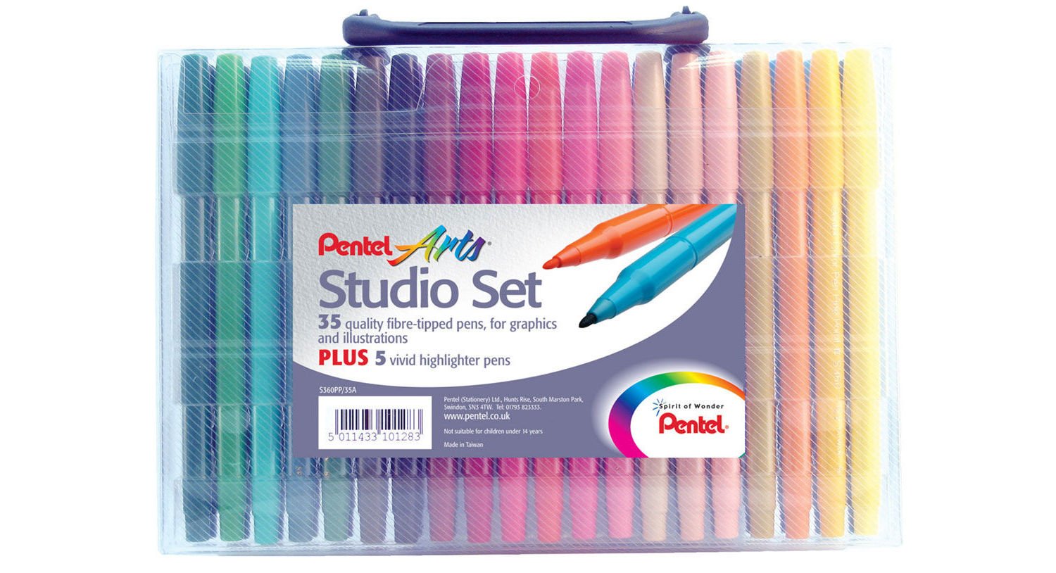 Pentel S360PP-35A Arts Studio Set Assorted