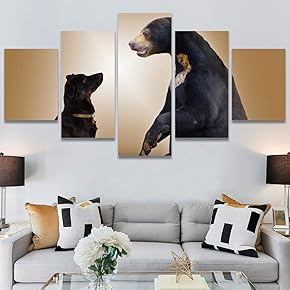 SIGNWIN 5 Panel Canvas Wall Art Modern Art...