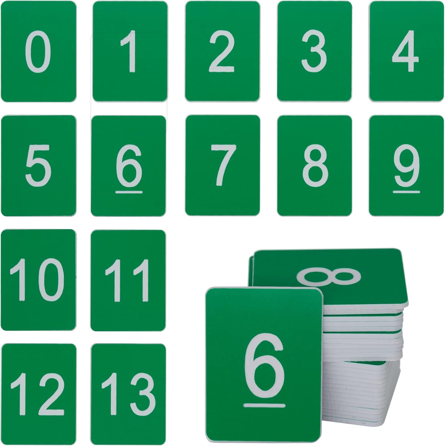 Address Signs - StayMax Rectangle Plastic Numbered Tags Number Disc Number Token (0-100, Green)