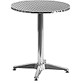 Flash Furniture Mellie 23.5'' Round Aluminum Indoor-Outdoor Table with Base