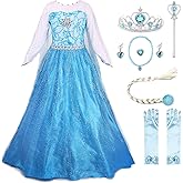 JerrisApparel Princess Dress Queen Costume Cosplay Dress Up with Accessories