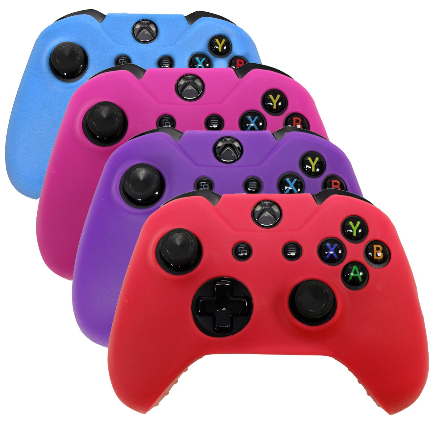 HDE Controller Skins for Xbox One 4 Pack Combo Silicone Rubber