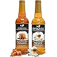 Syruvia Coffee Syrup Variety Pack - Caramel & French Vanilla- Gluten-Free, Kosher, 25.4 fl oz Bottles - Enhance Your Coffee Experience with Premium Flavoring Syrups