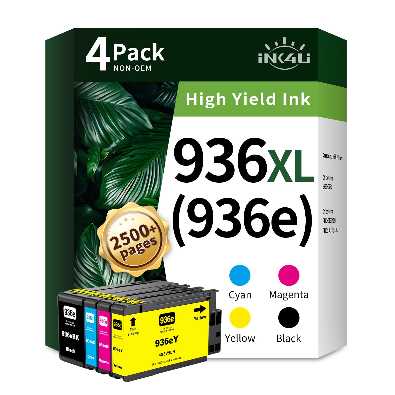 Photo 1 of INK4U Compatible Ink cartridges Replacement for 936e
