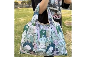 Large Capacity Portable Shopping Bag, Lightweight Reusable Grocery Bags, Outdoor Foldable Handbag