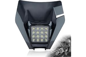 MCHMFG Dirt Bike Headlight,LED Enduro Pit Bike Light Kit Universal For Most Dirt Pit Bike Motorcycle EXC SXF Black