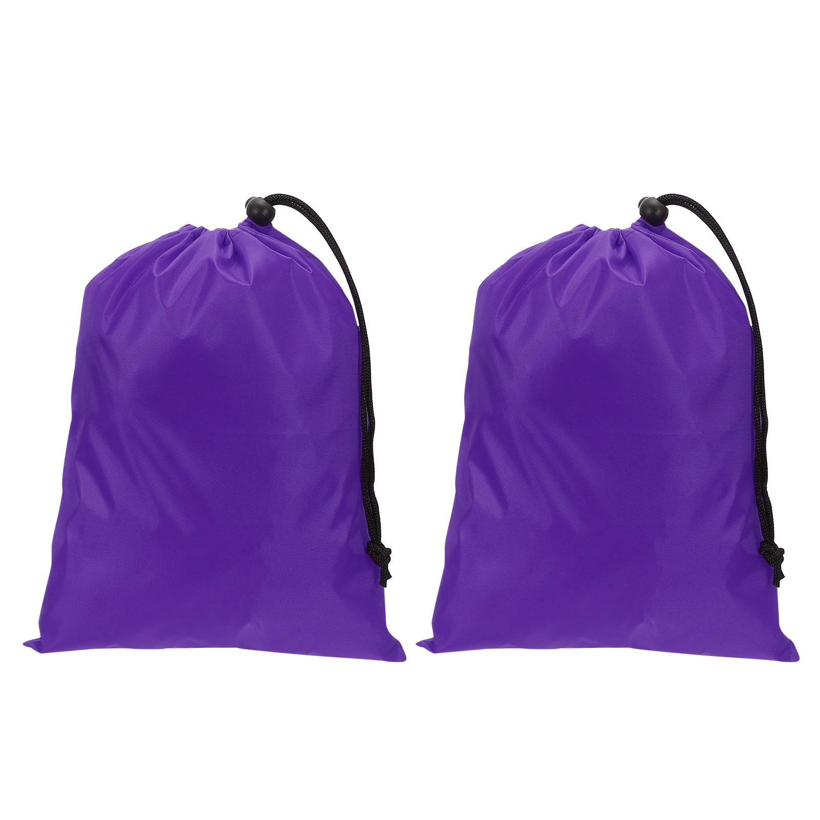 PATIKIL Polyester Laundry Bag, 2 Pack 12"x9" Heavy Duty Travel Bag with Drawstring Tear Resistant Dirty Clothes Storage for Traveling Camping College Dorm, Purple