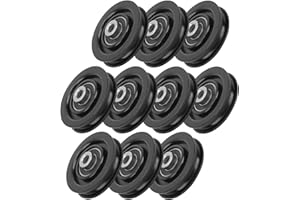 MOTOULAX 10pcs Nylon Iron Bearing Pulley Universal Gym Pulley Fitness Cable for Home Gym Garage Door Accessories with Smooth 