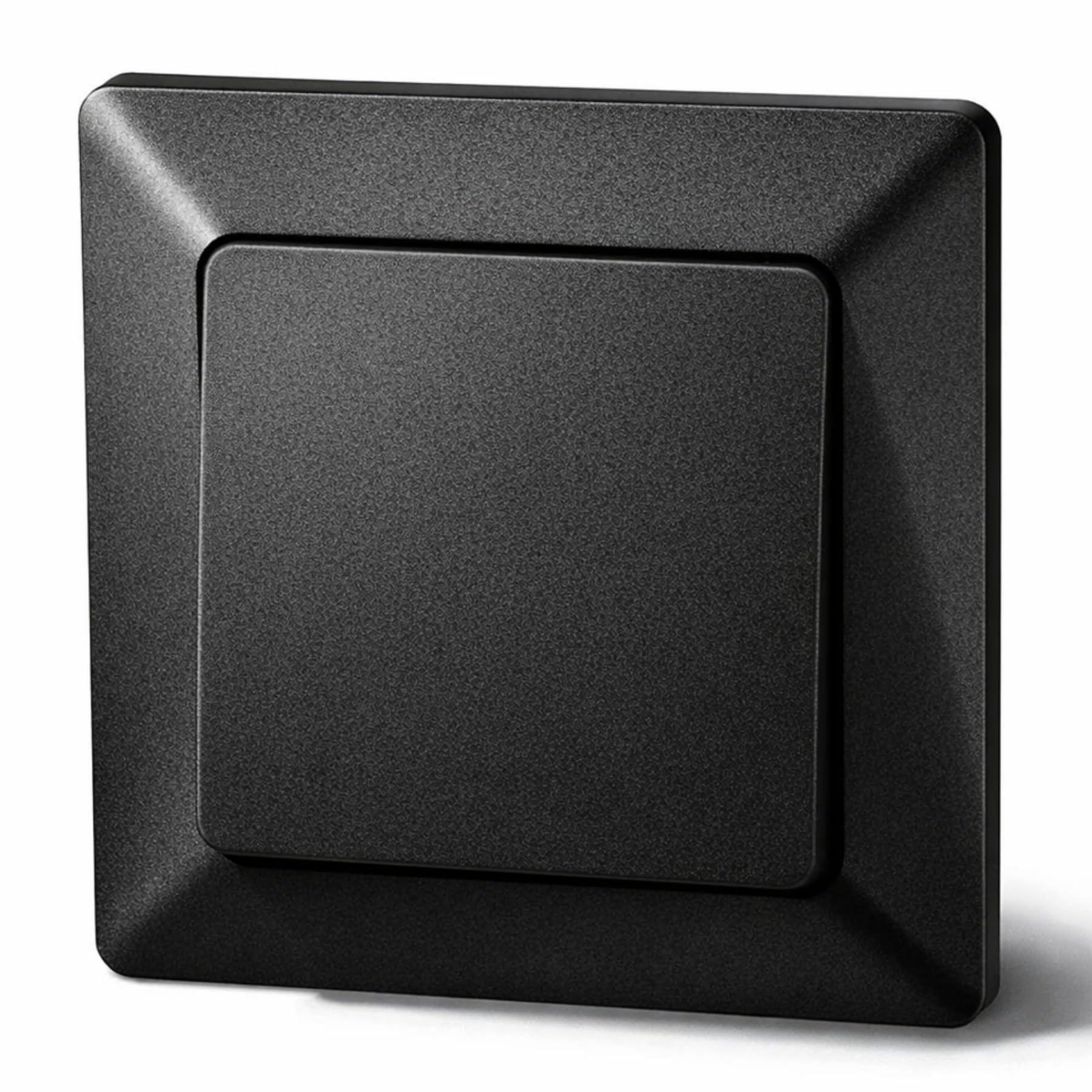 UP Wet Room Toggle Switch IP44 – Fits in Switch Boxes 60 mm – All-in-One – Frame + Insert + Cover + Silicone Ring – C1 Anthracite