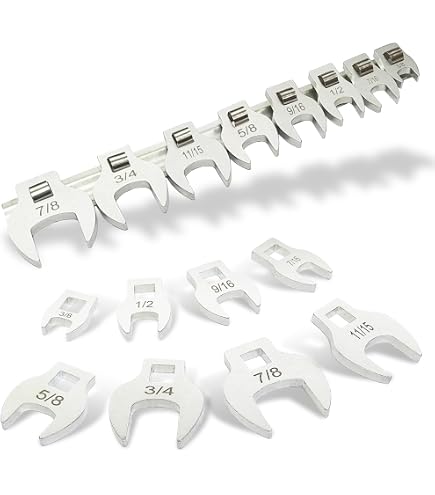 3/4 Imperial Crowfoot Wrench Set - 3/8" Drive Crows Feet For Torque Wrenches | SAE Sizes - View #8