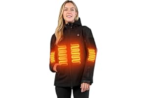 ANTARCTICA GEAR PRO Heated Jacket for Women, ANTARCTICA GEAR Winter Coat with 12V 16000mAh Battery Pack, Soft Shell Heating Hood Jacket