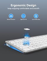 TECKNET 2.4G Wireless Keyboard Ultra Slim Small Keyboard with 14 Hotkeys view 5
