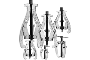 ALWALKEE 6-Piece Bearing Puller Set, 1"-8" Gear & Pulley Puller, 3-Jaw Industrial Tool with Reversible Jaws