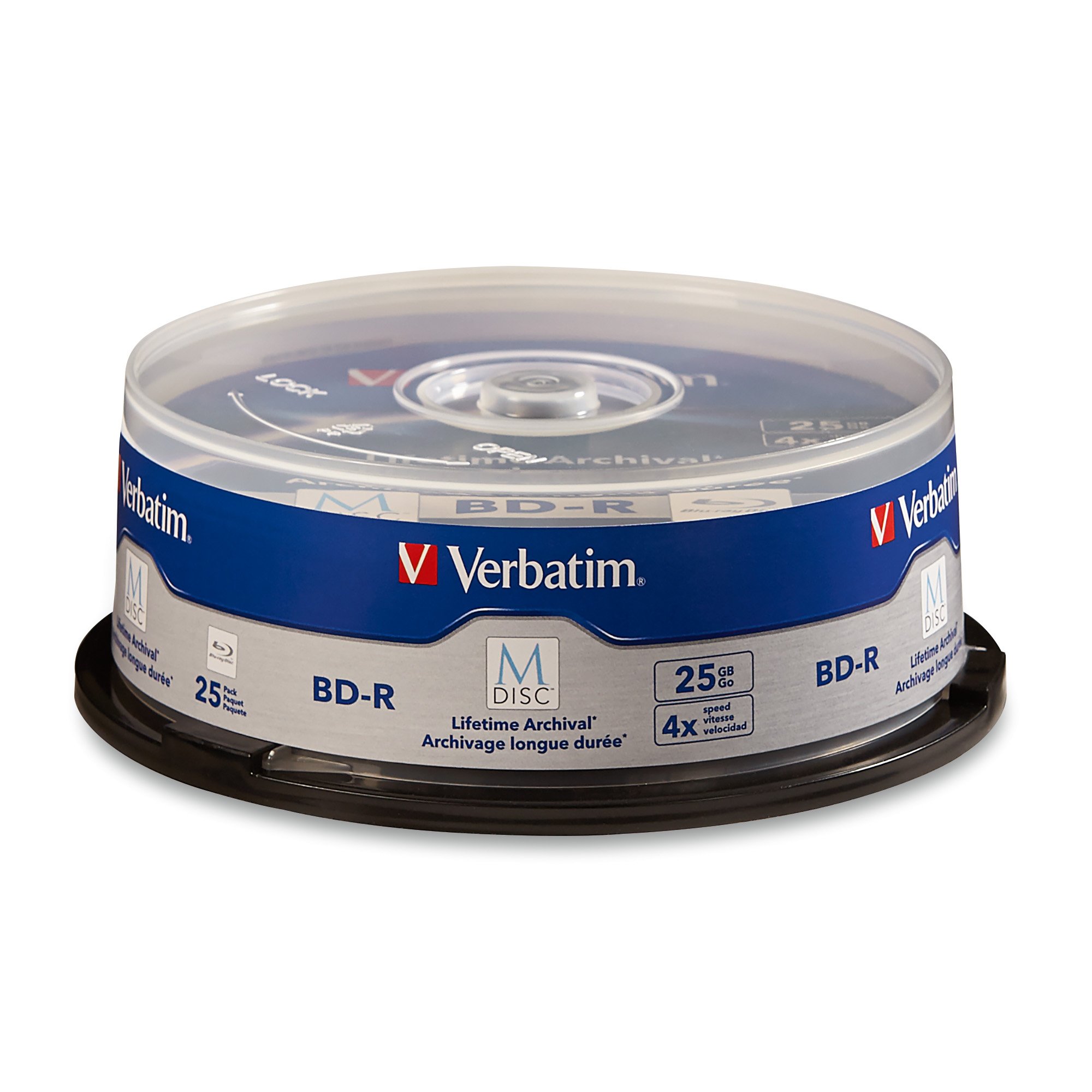 Verbatim 98809 M-DISC BD-R 25GB / 1-4x, 25-Disc Cakebox