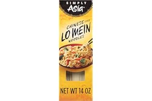 Simply Asia Lo Mein Noodles, Chinese Style, No MSG, For Cold Noodle Soups, Vegetable Lo Mei, Chicken Lo Mein & Stir-Fries, 14 oz