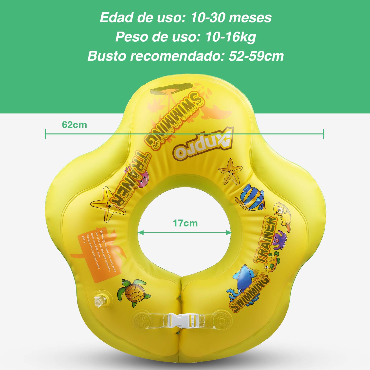 Anpro Flotador Bebé para Ayudar de natación,Flotador de axila para ...