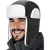 OUTDOOR SHAPING Trapper Hat for Men Women Windproof Trooper Hat Ushanka Ear Flaps Warm Winter Outdoor Hats