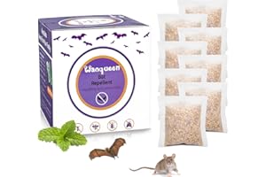 WANQUEEN 8 Pack Bat Repellent Outdoor Rodent Mouse Repellent, Peppermint Oil Bat Deterrent Repellent for Attic, Ready-to-Use Pest Control Scent Pouches