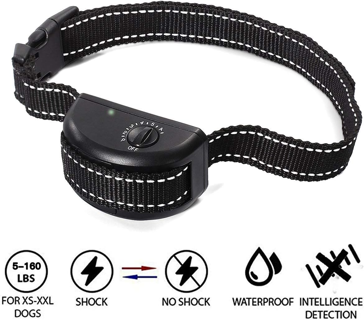 KOLAMAMA Bark Collar,2018 Dog bark Collar with Vibration Mode and Shock Mode for Small Medium Large Dogs,More Effective and Harmless with Updated Smart chip,Anti Bark Control Devices Shock Collar