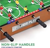 Power Play Tabletop Football Game 16 Inch Wood Table Top Foosball 6 Side view 4