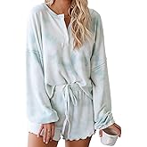 Goodthreads Women's Long Ruffle Sleepwear Front Drawstring Nightwear