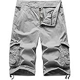 DGWZ Mens Cargo Shorts Multi Pockets Twill Cotton Relaxed Fit Outdoor Camo Cargo Short for Men
