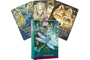 F.CURELLA Tarot Cards for Beginners, 52 Tarot Deck and Oracle Deck, The Animals Cards with Meanings on Them and Tarot Cards with e-Guide Book Great Gift for Friend or Family